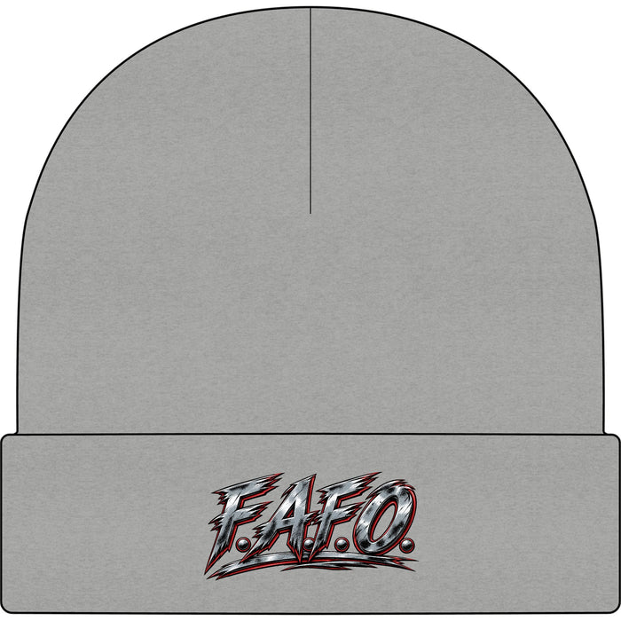 FAFO Cuff Beanie — Streetwear Embroidered Knit Hat