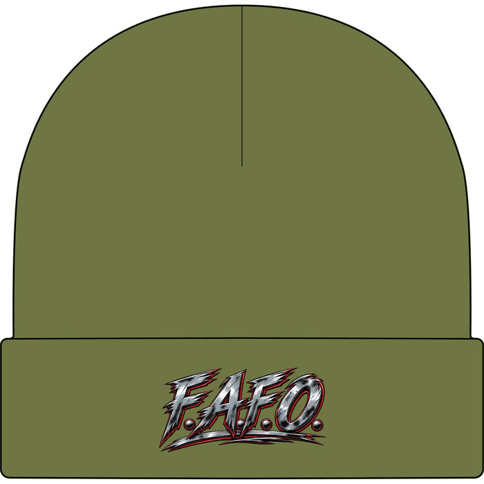 FAFO Cuff Beanie — Streetwear Embroidered Knit Hat