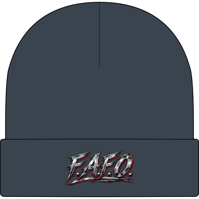 FAFO Cuff Beanie — Streetwear Embroidered Knit Hat