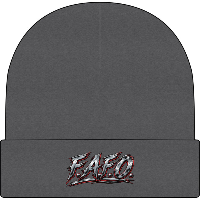 FAFO Cuff Beanie — Streetwear Embroidered Knit Hat