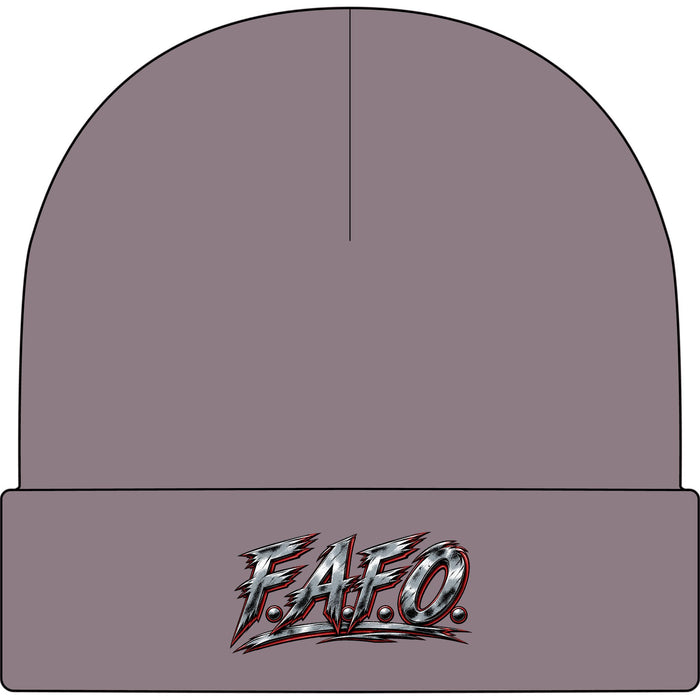 FAFO Cuff Beanie — Streetwear Embroidered Knit Hat