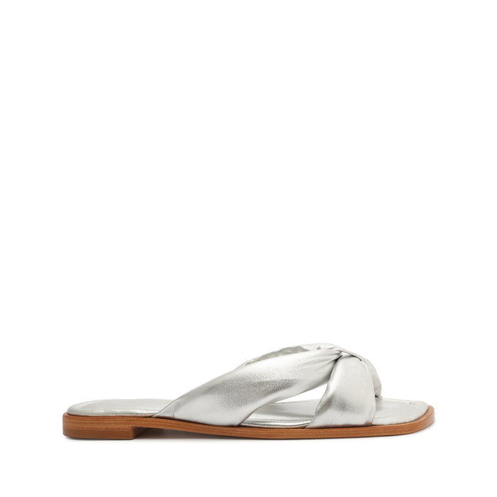 Fairy Metallic Leather Sandal 5 Silver Metallic Leather - Schutz Shoes