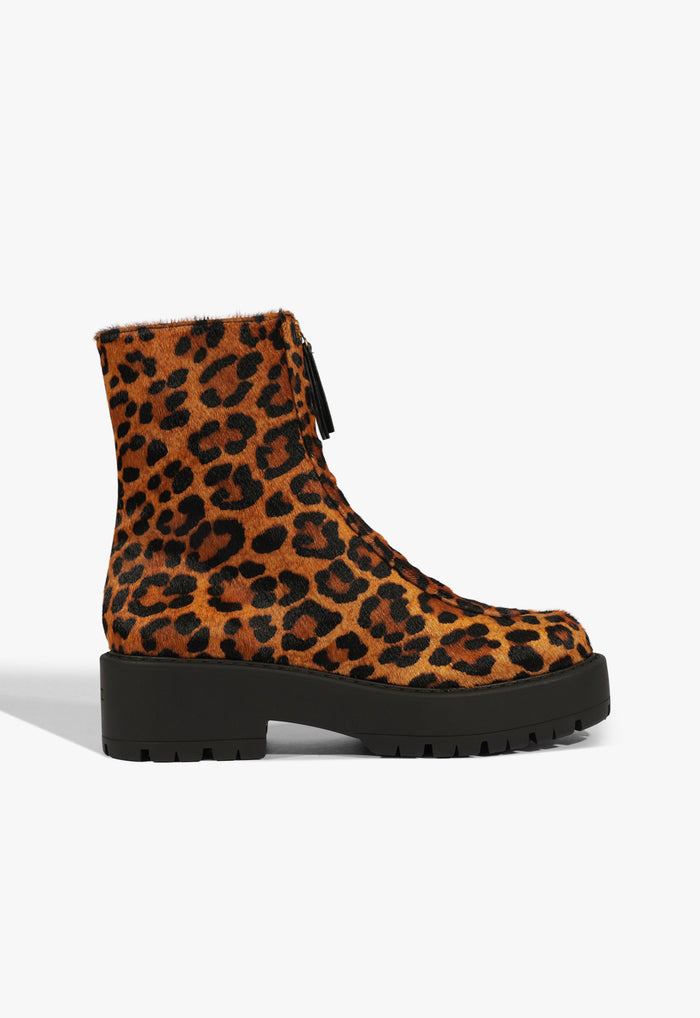 Farrah Hair Calf Bootie 5 Leopard Hair Calf - Schutz Shoes