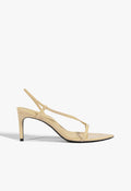 Fergie Mid Patent Sandal 5 Buff Beige Patent - Schutz Shoes