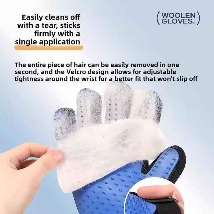 Five-Finger Pet Grooming and Massage Gloves