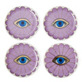 fleur coasters porcelain purple - front view