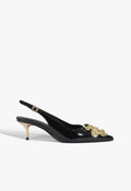Flora Mid Patent Pump 5 Black Patent - Schutz Shoes