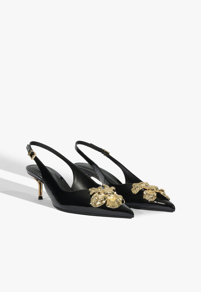 Flora Mid Patent Pump - Schutz Shoes