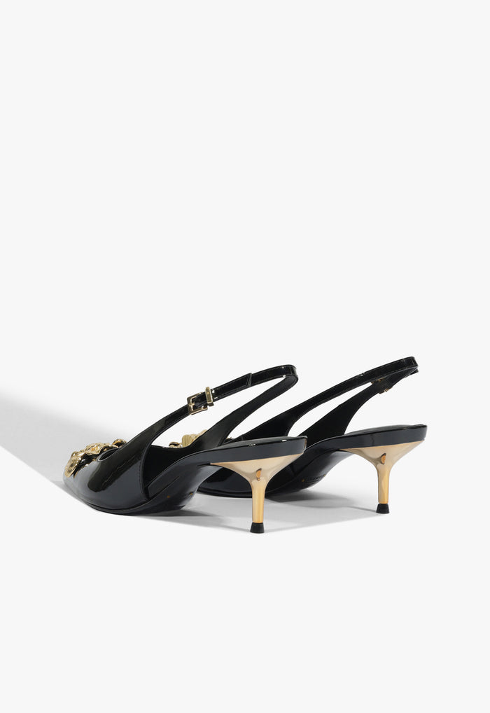 Flora Mid Patent Pump - Schutz Shoes