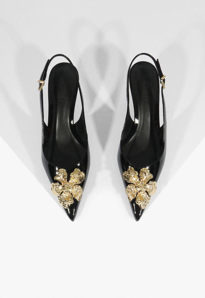 Flora Mid Patent Pump - Schutz Shoes