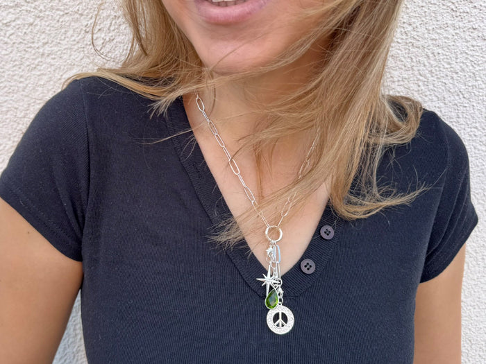 Floral Peace Sign Pendant | LINK, design your own