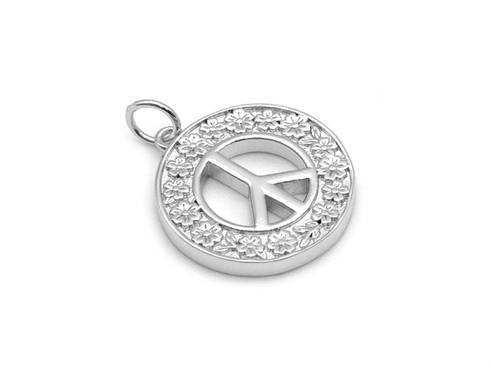 Floral Peace Sign Pendant | LINK, design your own