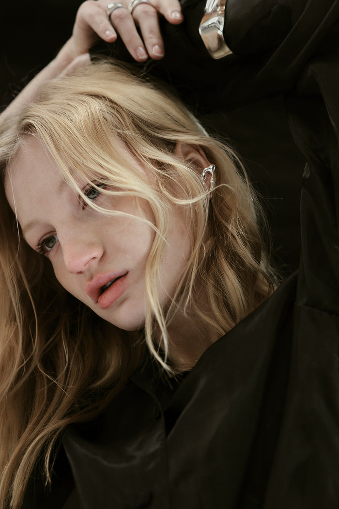 Forma Sculptural Earring Silver