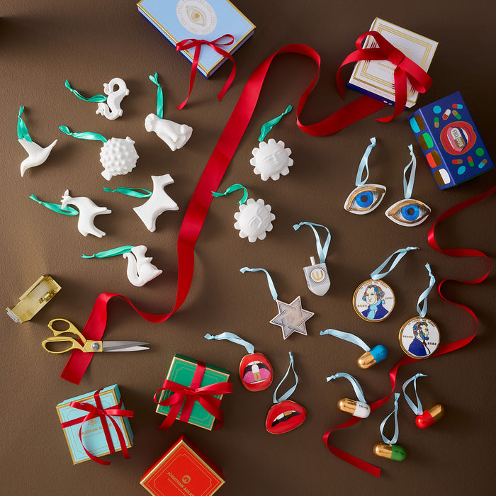 Full Dose Gold Ornament Set - holiday shot