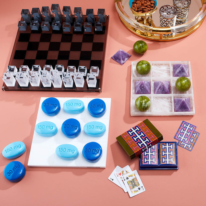 Full Dose Acrylic Tic-Tac-Toe Set - group view