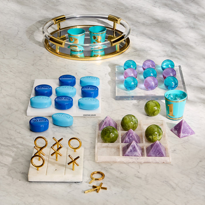 Full Dose Acrylic Tic-Tac-Toe Set - fall shot