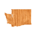 Geo Washington Wood Sticker - Rustek