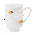 gilded gala mug porcelain white gold - front view