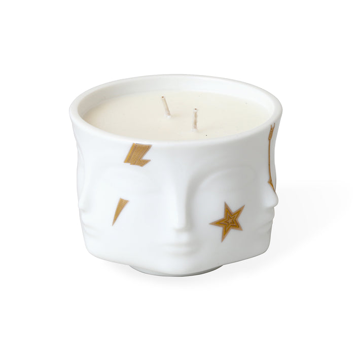 gilded muse candle porcelain white accents gold - view 2