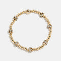 Gold/Pavé Repeating Initial Pisa Bracelet - E