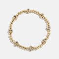 Gold/Pavé Repeating Initial Pisa Bracelet - G
