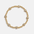 Gold/Pavé Repeating Initial Pisa Bracelet - K