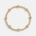 Gold/Pavé Repeating Initial Pisa Bracelet - O