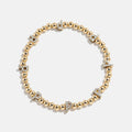 Gold/Pavé Repeating Initial Pisa Bracelet - P