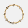 Gold/Pavé Repeating Initial Pisa Bracelet - Q