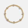 Gold/Pavé Repeating Initial Pisa Bracelet - R