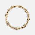 Gold/Pavé Repeating Initial Pisa Bracelet - X