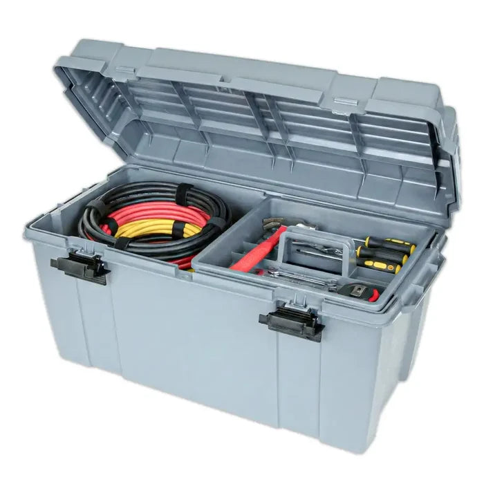 Gray Utility Box 6754TC (27800-2) with Open Interior & Lift-Out Tray