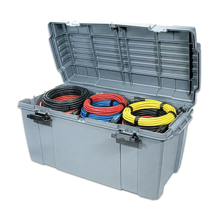 Gray Utility Box 6754TC (27800-2) with Open Interior & Lift-Out Tray