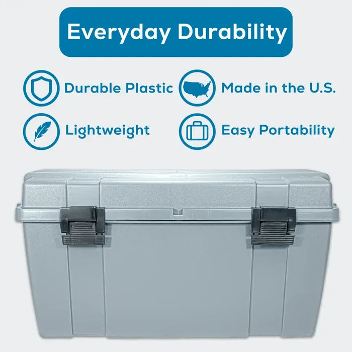 Gray Utility Box 6754TC (27800-2) with Open Interior & Lift-Out Tray