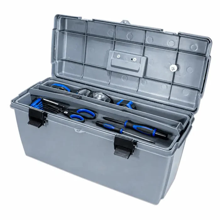 Gray Utility Box 6759HS (23800-2) with Open Interior & Lift-Out Tray