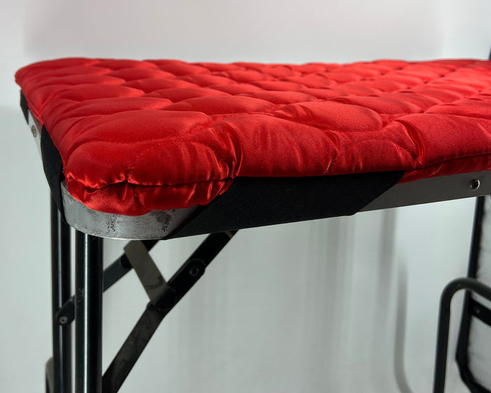 Fms Dog Beds grooming table topper, a soft, padded dog bed with non-slip base, designed for grooming stations and comfort.
