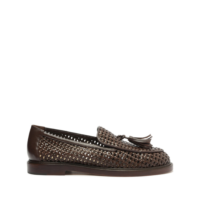 Hanna Flat 5 Dark Chocolate Deluxe Nappa - Schutz Shoes