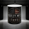 Harley Metal Flag Ceramic Mug – American Biker F.A.F.O. Coffee Cup (11oz/15oz)