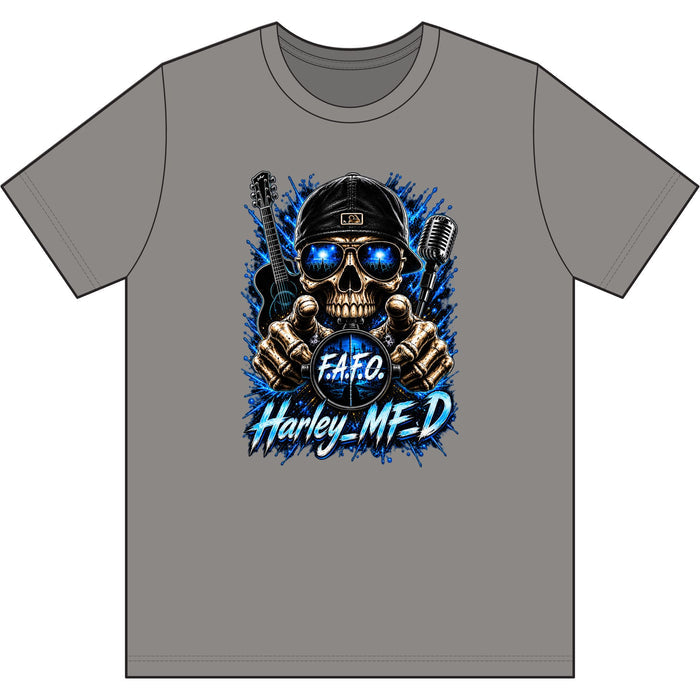 Harley MFD Skull Tee — FAFO Biker Graphic T-Shirt