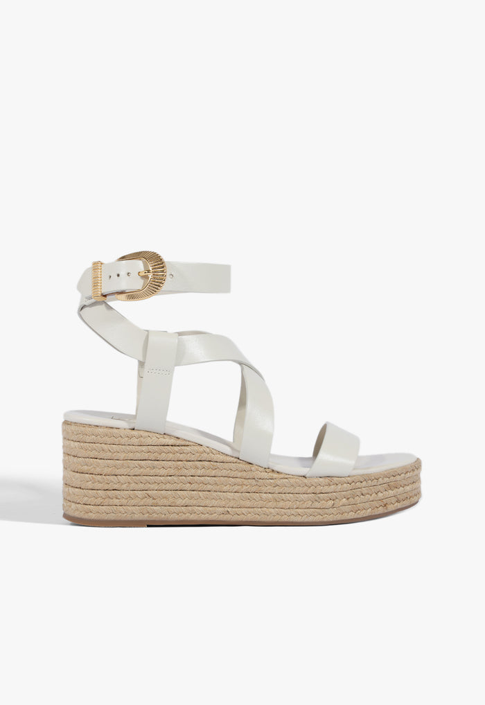 Harper Flatform Sandal 5 White Leather - Schutz Shoes
