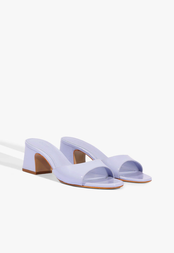 Harriet Mid Mule Patent Sandal - Schutz Shoes