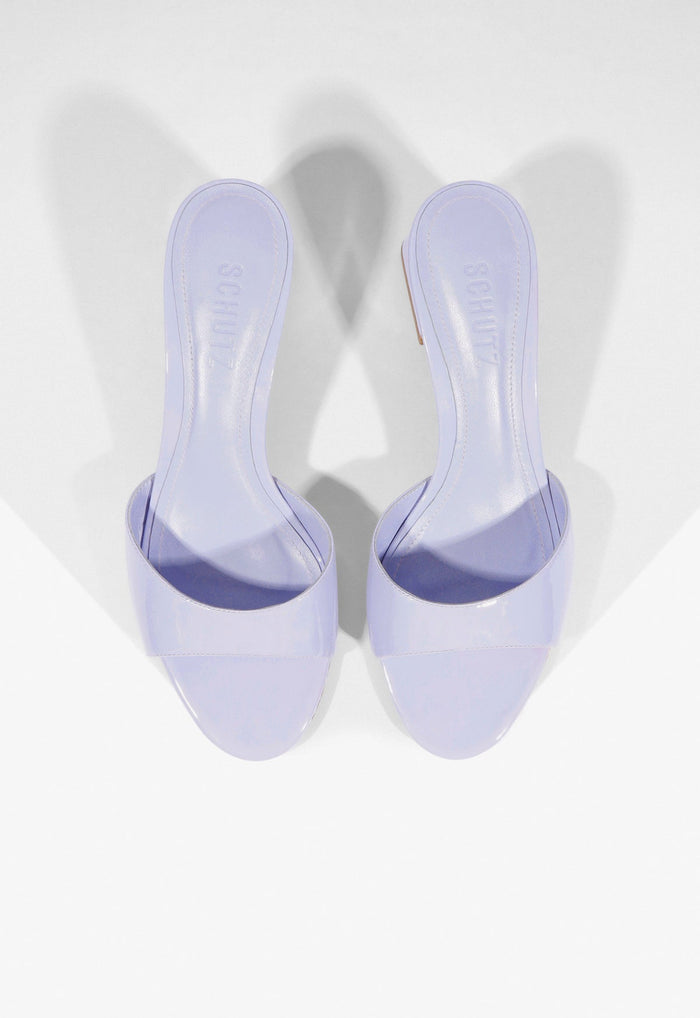 Harriet Mid Mule Patent Sandal - Schutz Shoes