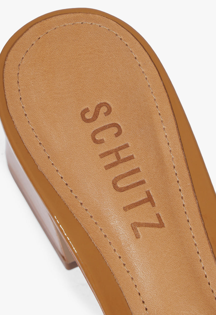 Harriet Mid Mule Patent Sandal - Schutz Shoes
