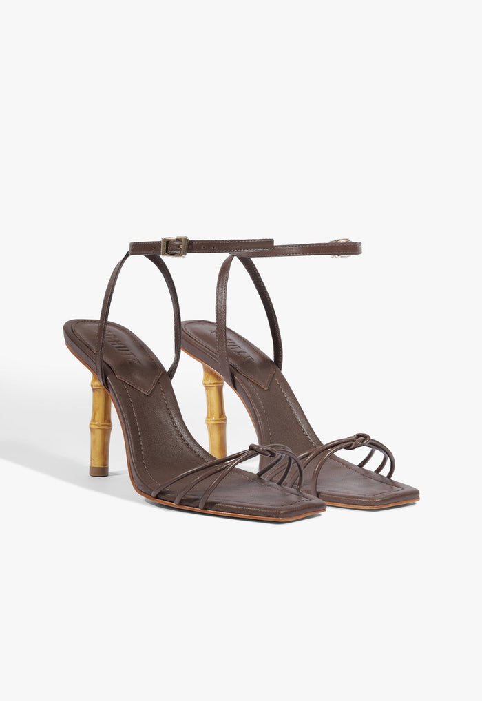 Haven Bamboo Leather Stiletto Sandal - Schutz Shoes