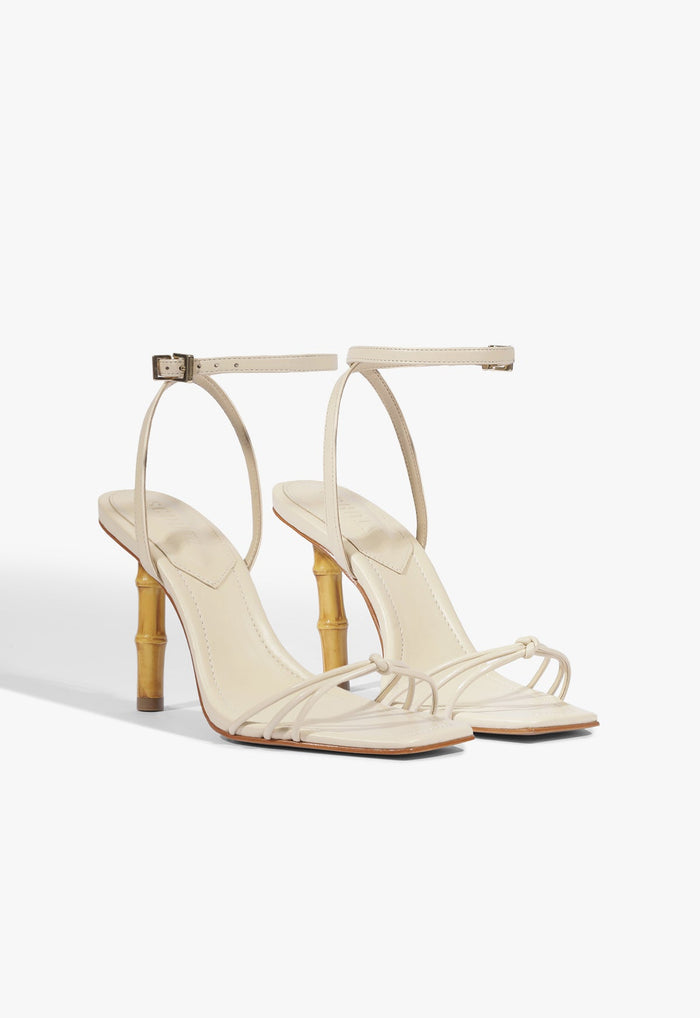 Haven Bamboo Leather Stiletto Sandal - Schutz Shoes
