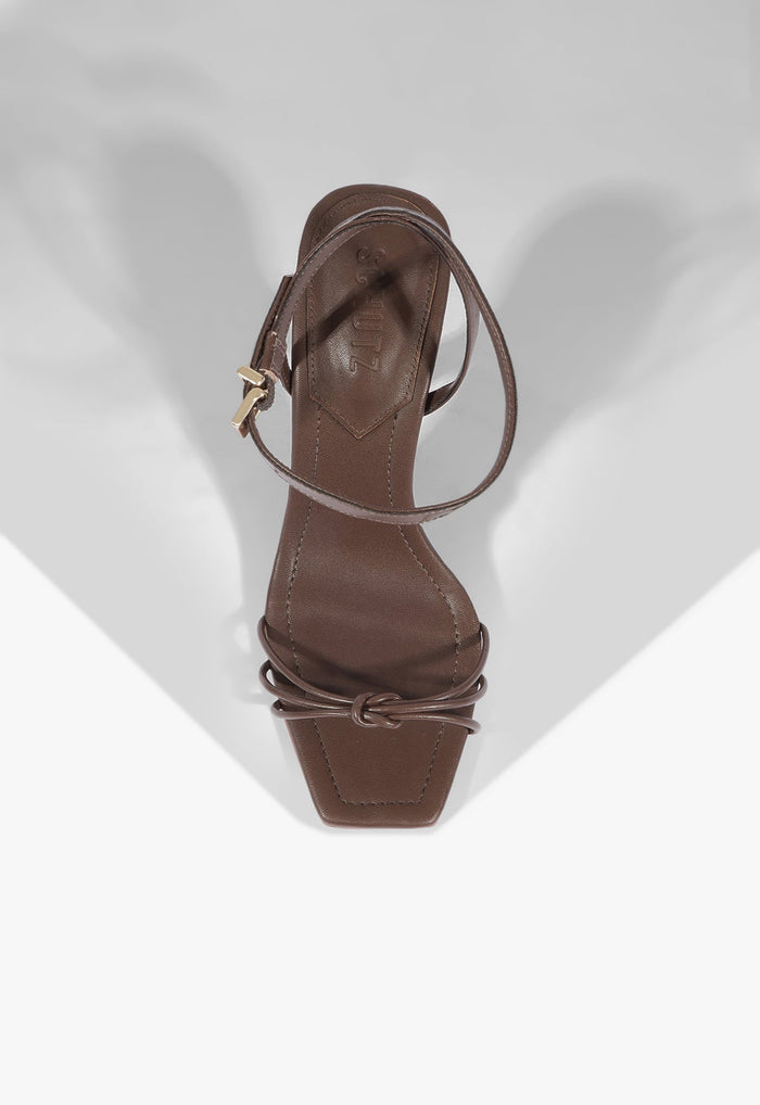 Haven Bamboo Leather Stiletto Sandal - Schutz Shoes