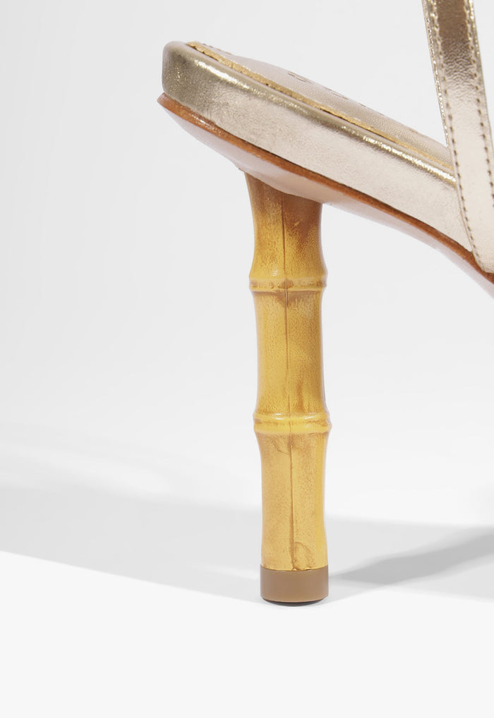 Haven Bamboo Leather Stiletto Sandal - Schutz Shoes