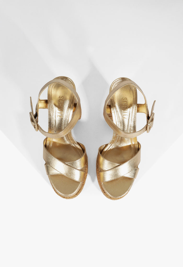 Hilda Rope High Metallic Sandal - Schutz Shoes