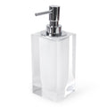 hollywood soap dispenser acrylic clear white - angle view