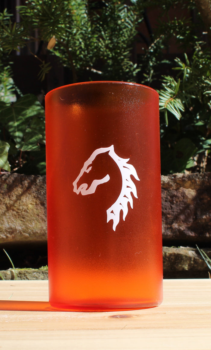 Orange Tumbler, Horse, Bentley Drinkware. Made in USA. BPA Free